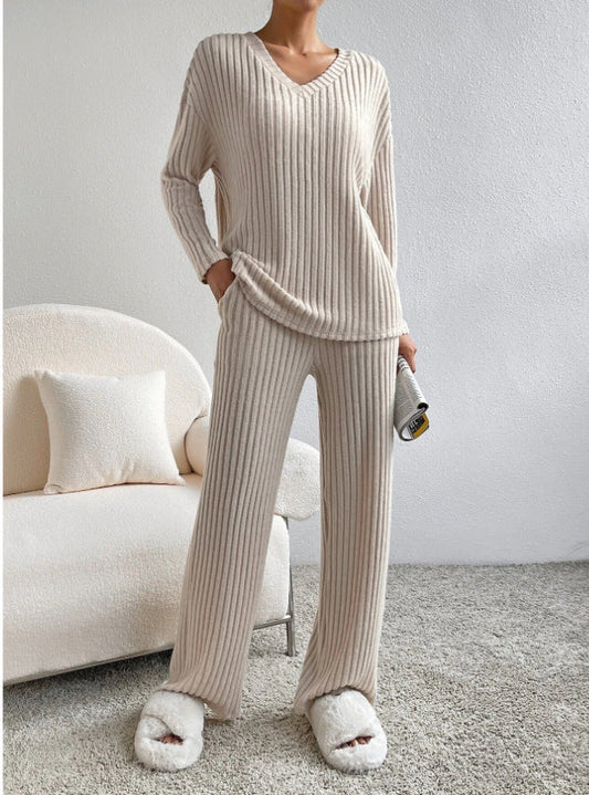 Ava | Soft Cozy Ribbed Womens Lounge Set
