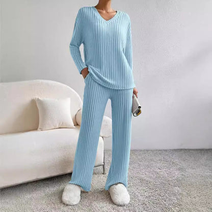 Ava | Soft Cozy Ribbed Womens Lounge Set