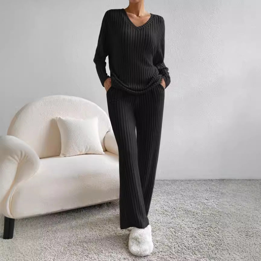 Ava | Soft Cozy Ribbed Womens Lounge Set
