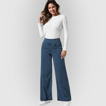 Ava | Stylish High-Waist Wide Leg Women's Pants