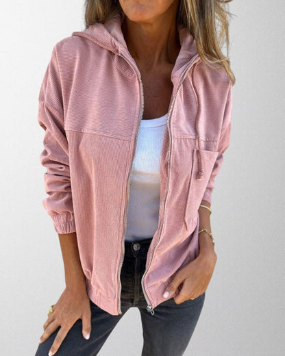 Ava | Versatile Corduroy Hooded Jacket