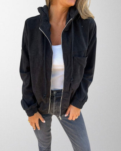 Ava | Versatile Corduroy Hooded Jacket