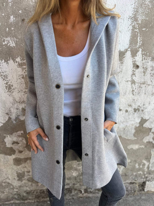 Avery | Modern Casual Hoodie Jacket with Buttons