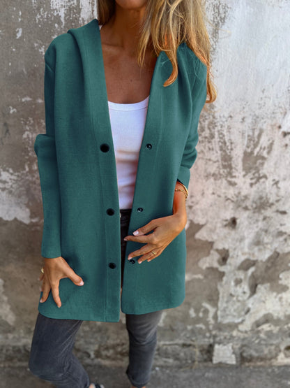 Avery | Modern Casual Hoodie Jacket with Buttons