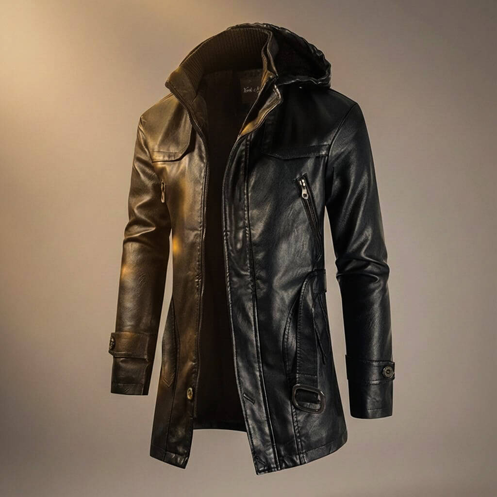 Everett | Legacy Hooded Leather Jacket