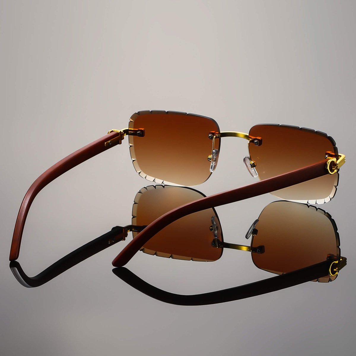 Freya | Napoli Rimless Retro Sunglasses
