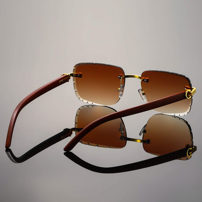 Freya | Napoli Rimless Retro Sunglasses