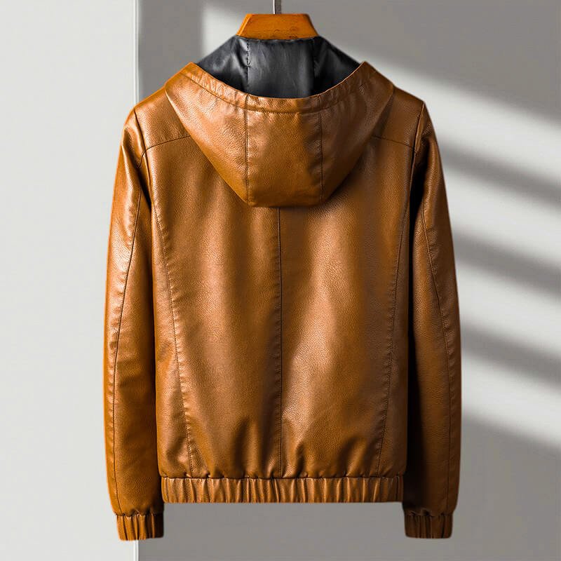 Vivienne | Luxe Hooded Leather Jacket