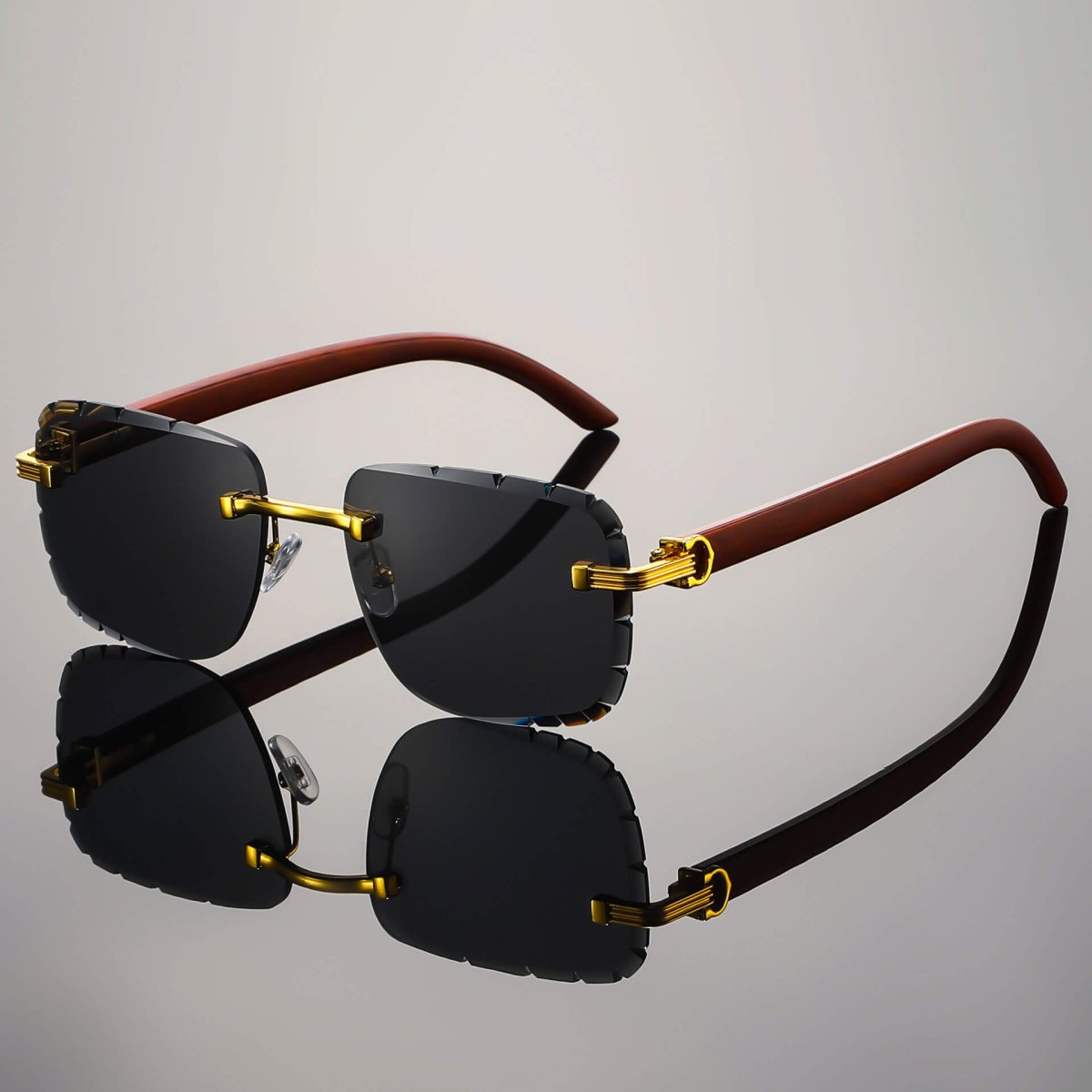 Freya | Napoli Rimless Retro Sunglasses