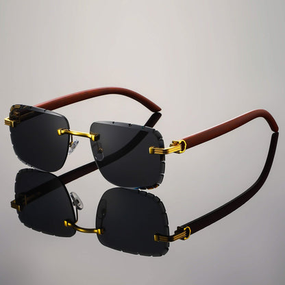 Freya | Napoli Rimless Retro Sunglasses
