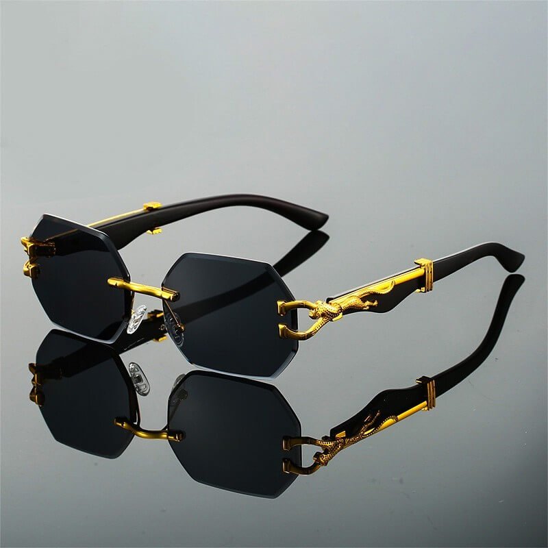 Vivienne | Leopard Frameless Retro Sunglasses