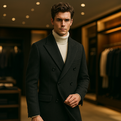 Conrad | Tailored Herringbone Overcoat