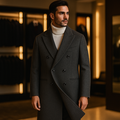Conrad | Tailored Herringbone Overcoat