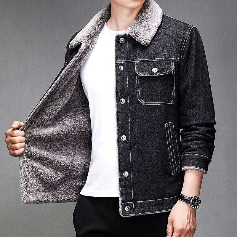 Jasper | Luxe Denim Sherpa Jacket