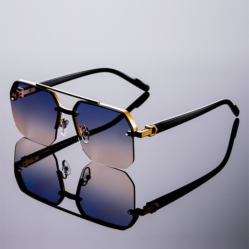 Freya | Milano Semi-Rimless Vintage Sunglasses