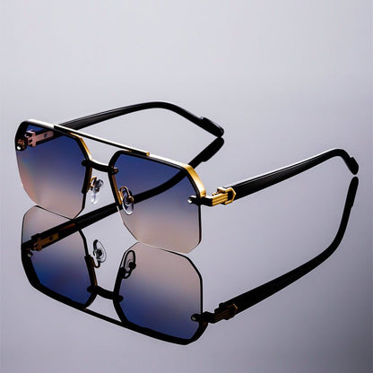 Freya | Milano Semi-Rimless Vintage Sunglasses
