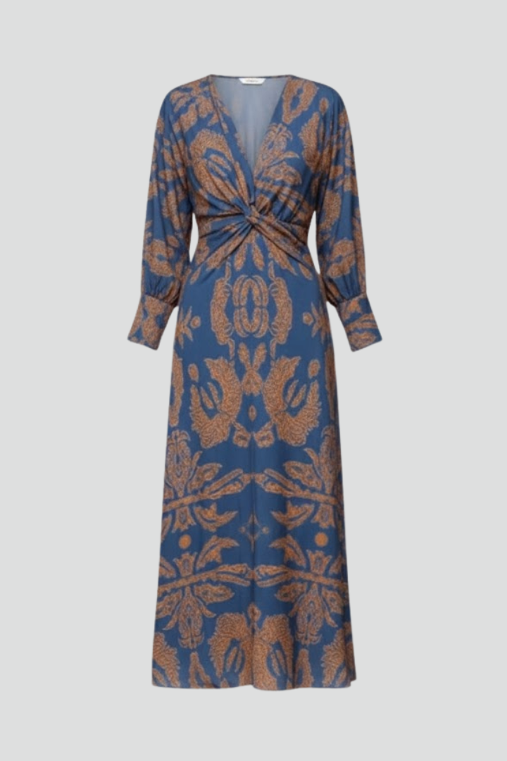 Lila | V-Neck Printed Maxi Dress