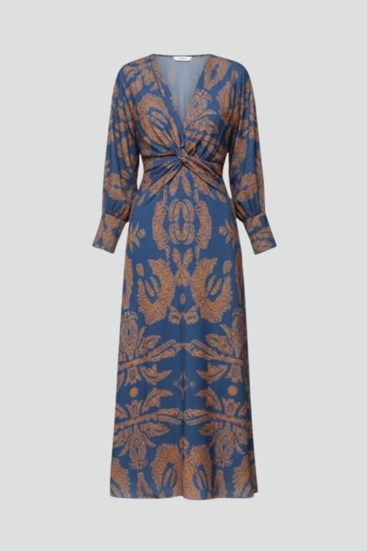 Lila | V-Neck Printed Maxi Dress