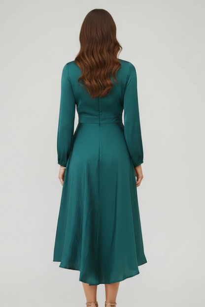 Lena | Elegant Midi Dress with Front Tie