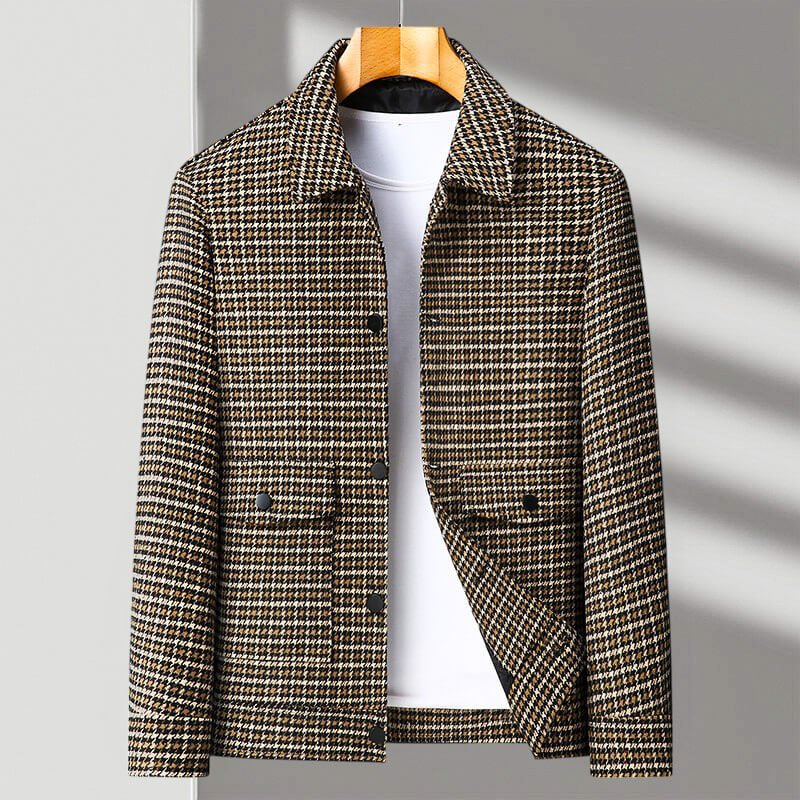 Julian | Tailored Houndstooth Wool Jacket
