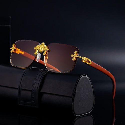 Vivienne | Rimless Retro Sunglasses