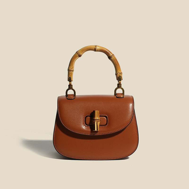 Esme | Luxe Leather Bamboo Handbag
