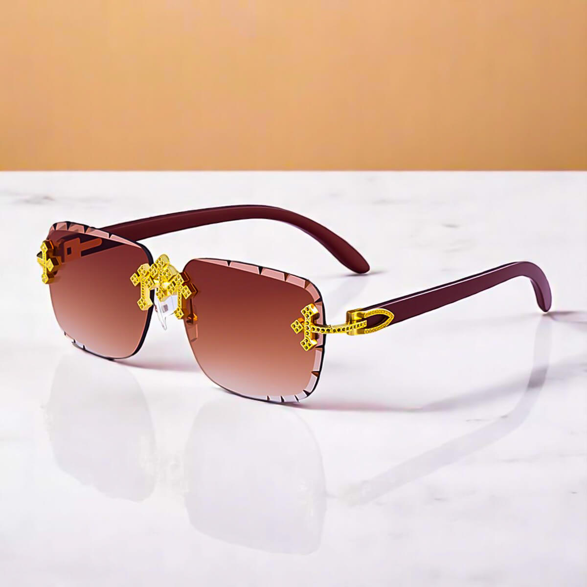 Vivienne | Rimless Retro Sunglasses