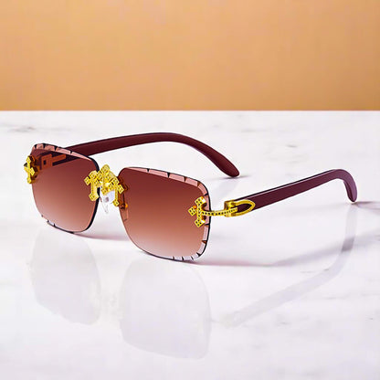 Vivienne | Rimless Retro Sunglasses