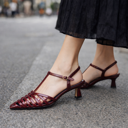 Aurelia | Luxe Genuine Leather Slingback Heels
