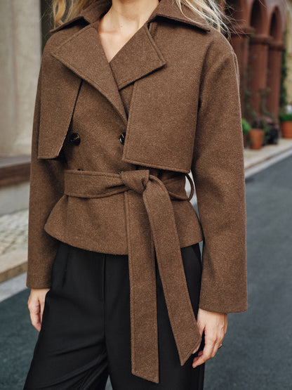 Cassidy | Tweed Coat with Belted Design | Stylish Outerwear for Every Occasion