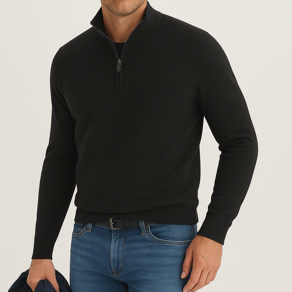 Oberon | Luxe Cashmere Blend Quarter-Zip Sweater