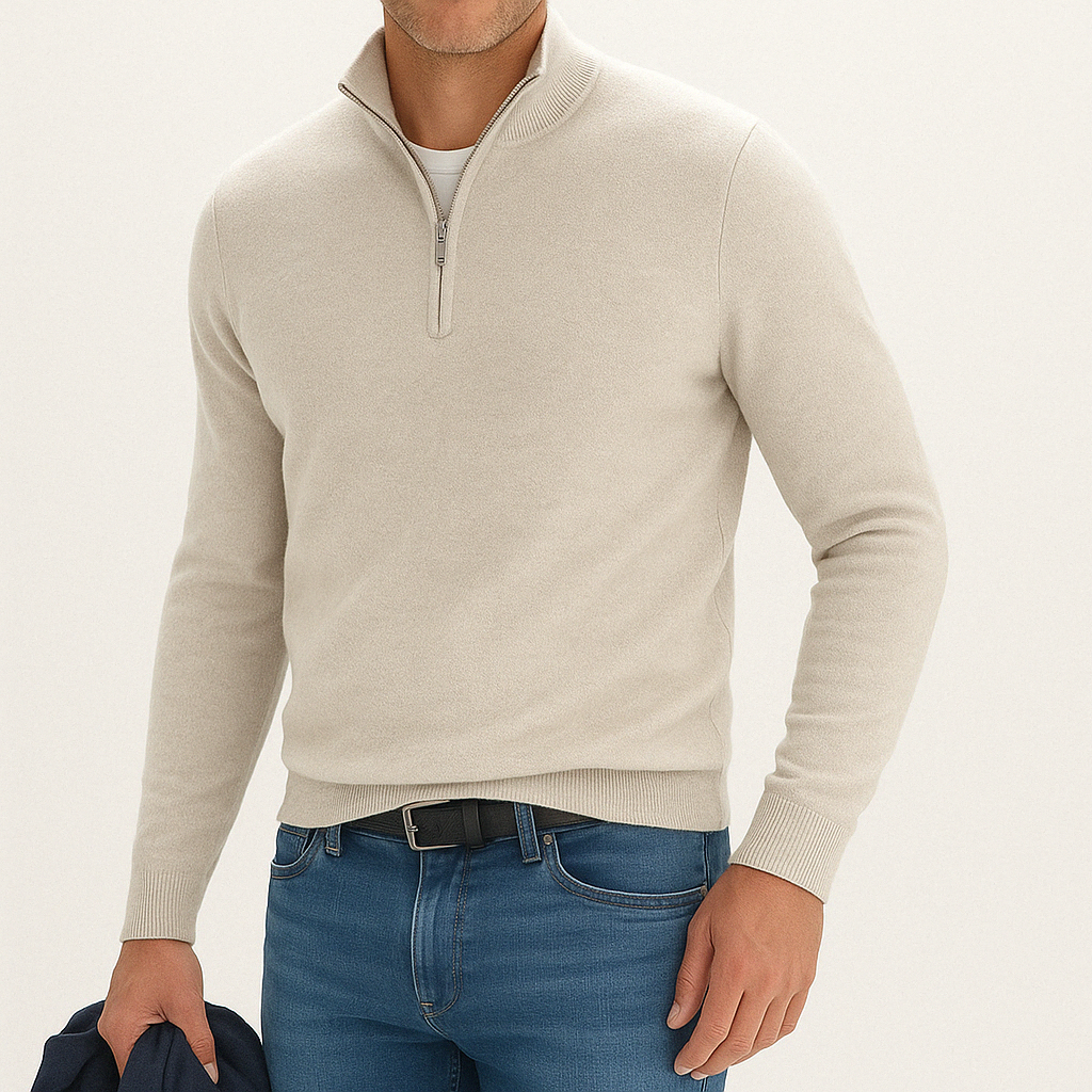 Oberon | Luxe Cashmere Blend Quarter-Zip Sweater