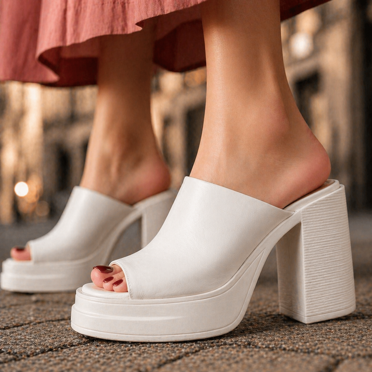 Adeline | Luxe Leather Platform Mules