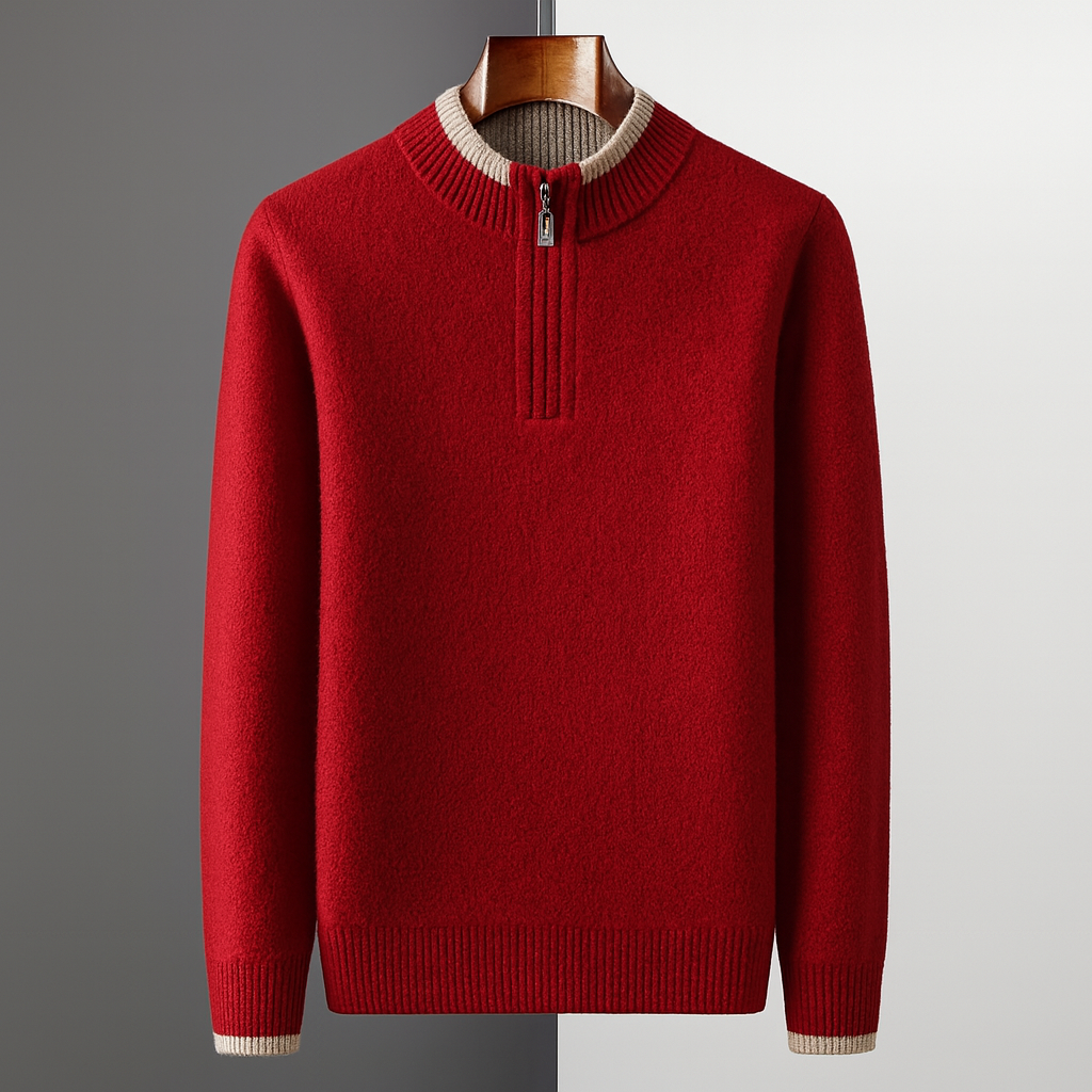Caspian | Luxe Wool Quarter-Zip Sweater