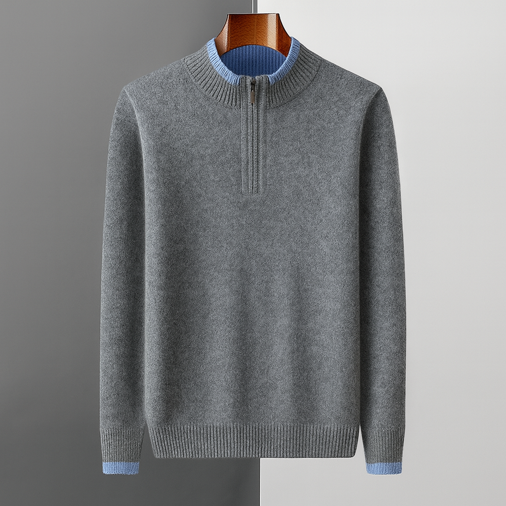 Caspian | Luxe Wool Quarter-Zip Sweater