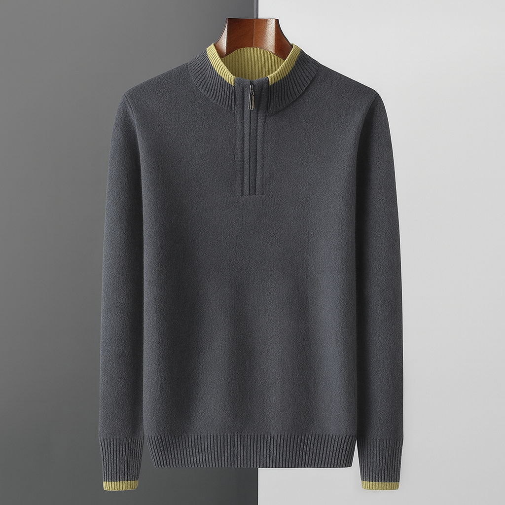 Caspian | Luxe Wool Quarter-Zip Sweater