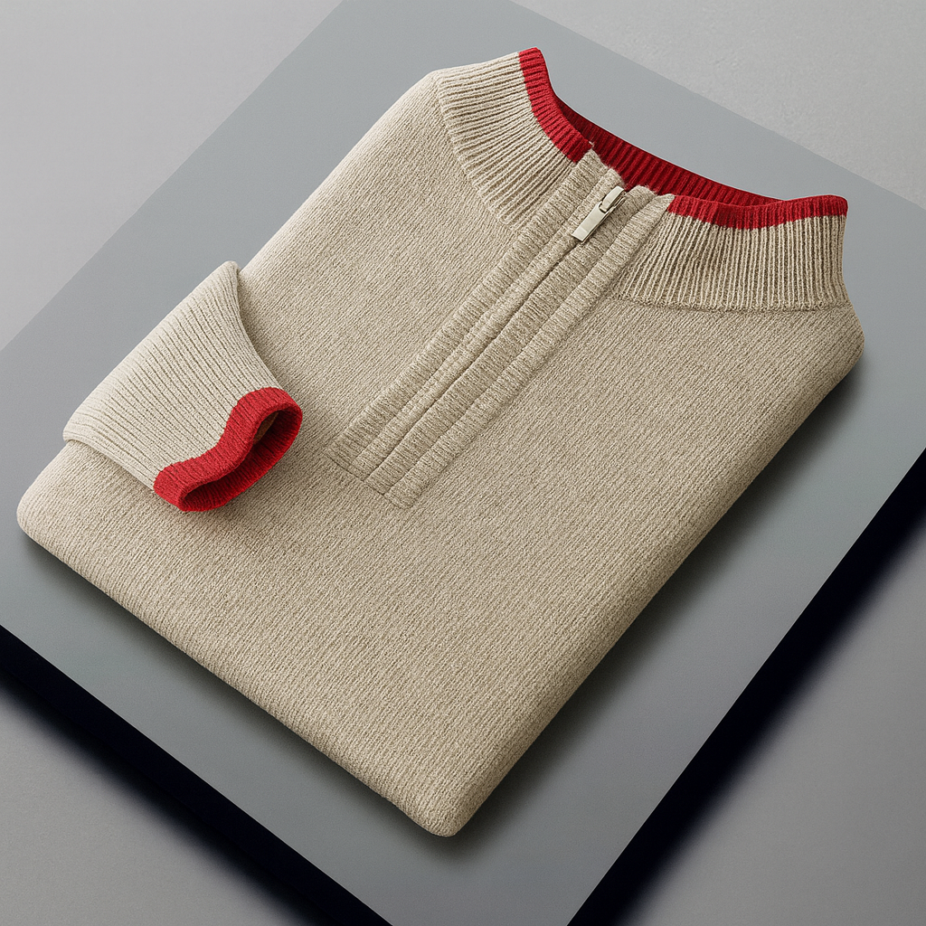 Caspian | Luxe Wool Quarter-Zip Sweater