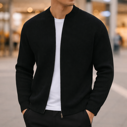 Soren | Luxe Wool Zip-Up Cardigan