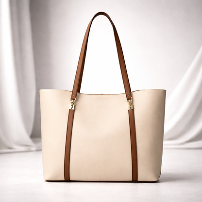 Honora | Chic Leather Handbag with Gold Hardware