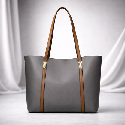 Honora | Chic Leather Handbag with Gold Hardware
