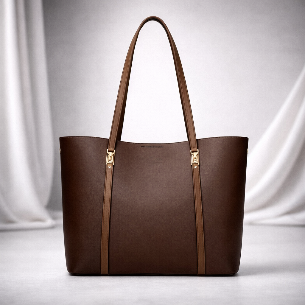 Honora | Chic Leather Handbag with Gold Hardware