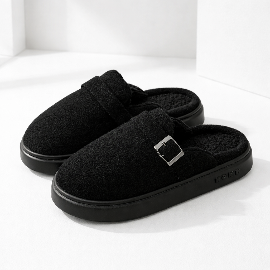 Elsa | Luxe Plush Cotton Mule Slippers