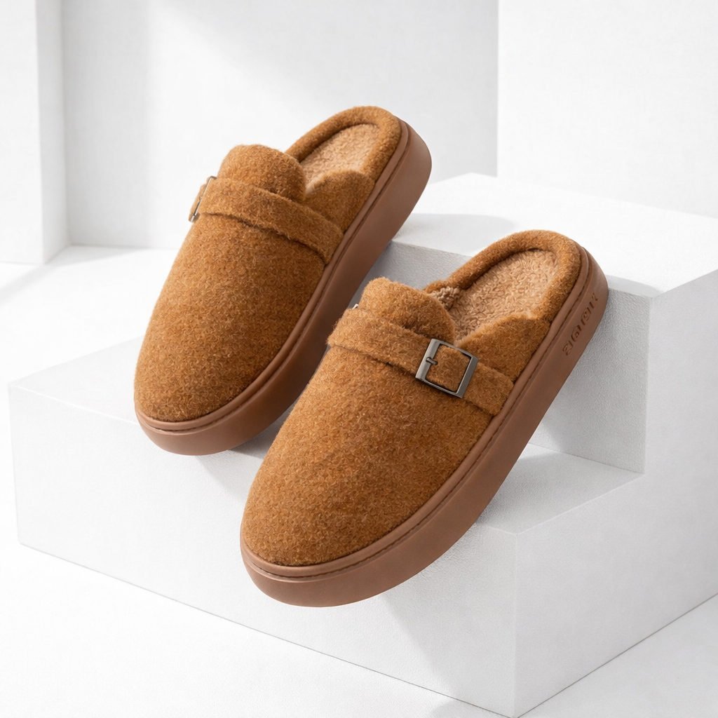 Elsa | Luxe Plush Cotton Mule Slippers