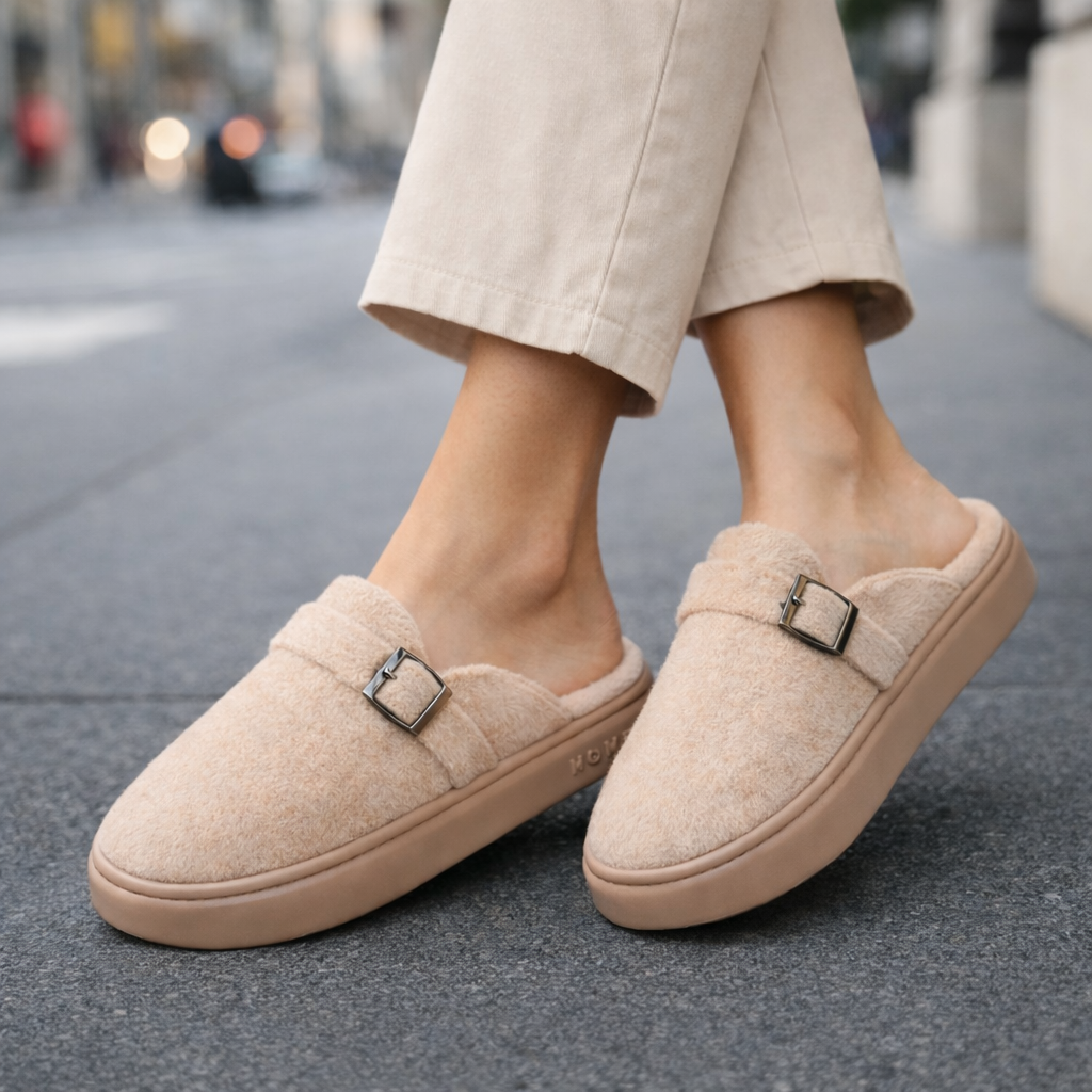 Elsa | Luxe Plush Cotton Mule Slippers