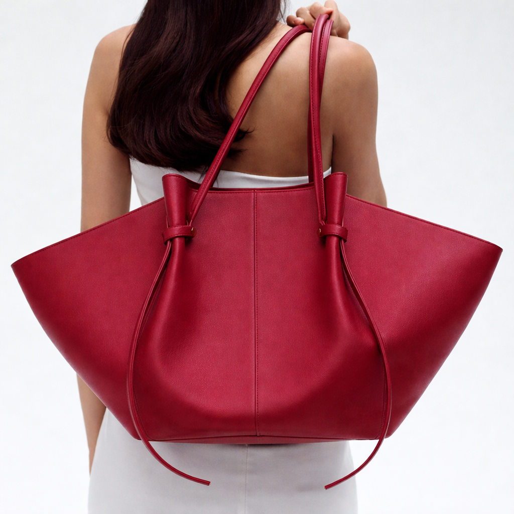 Estelle | Italian Leather Tote with Metal Accents