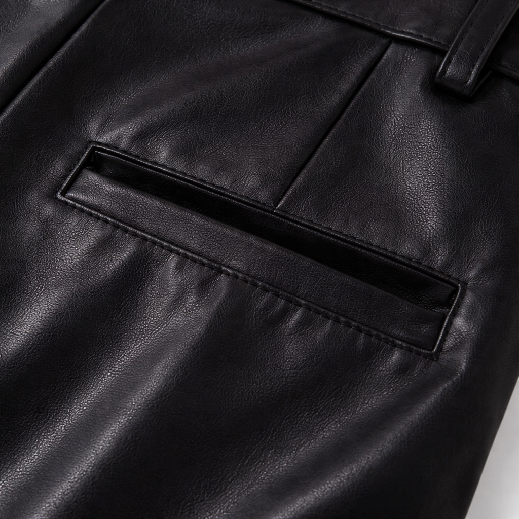 Isolde | Luxe Leather Wide-Leg Trousers