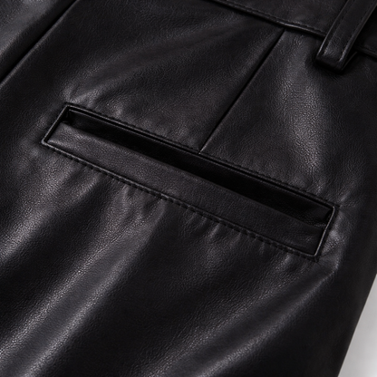 Isolde | Luxe Leather Wide-Leg Trousers