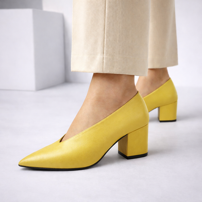 Bianca | Italian Leather Block Heels
