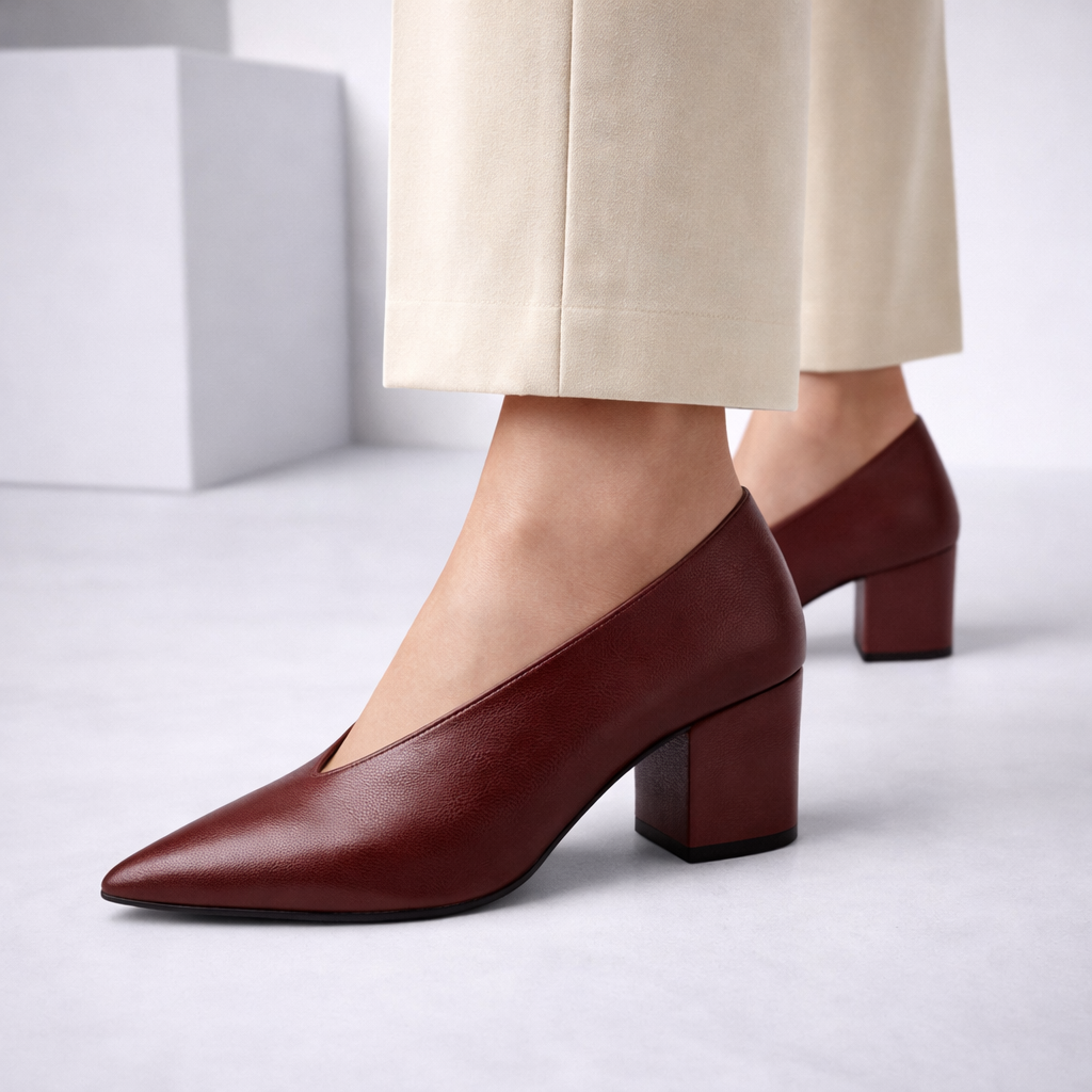 Bianca | Italian Leather Block Heels
