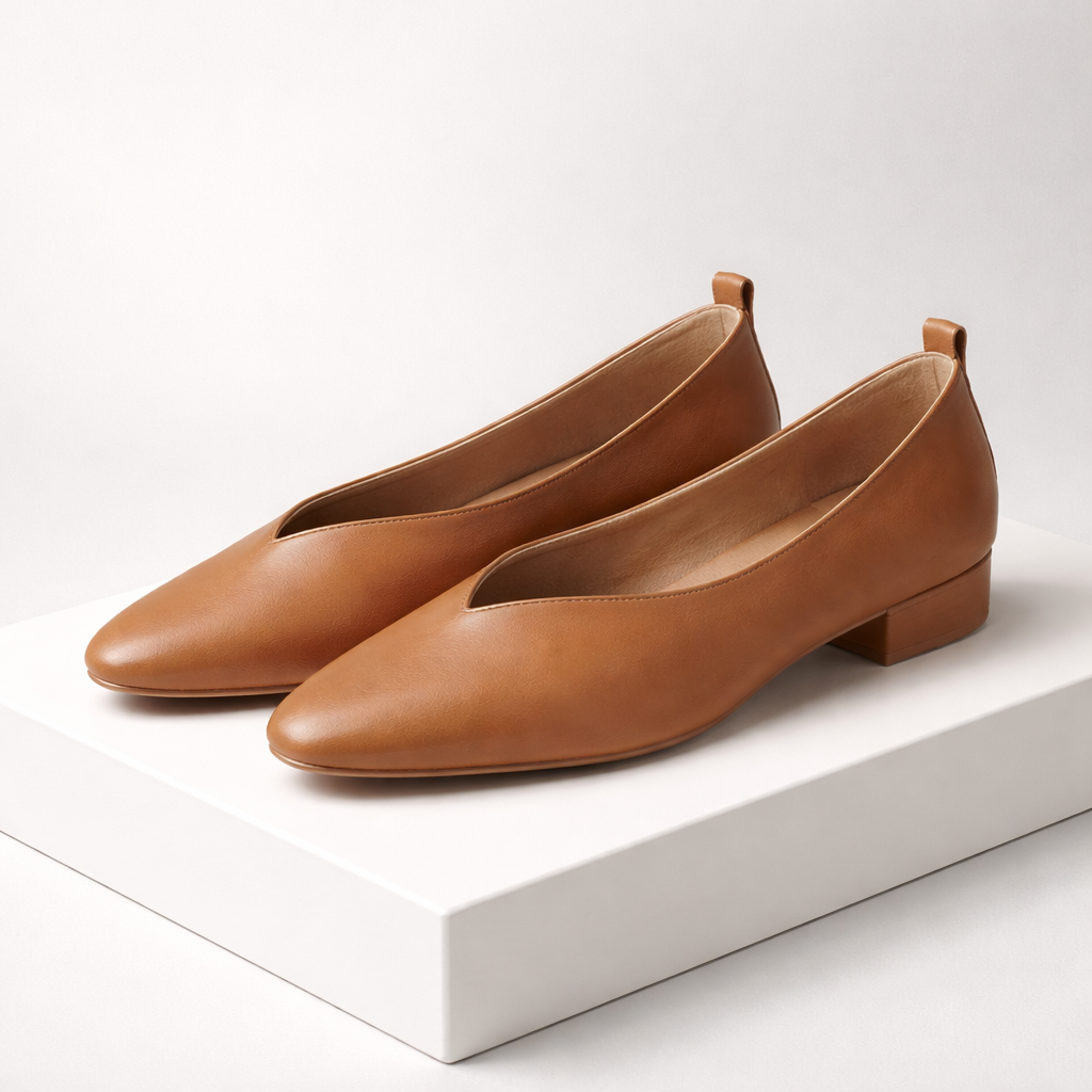 Clara | Italian Leather Low Block Heel Pumps